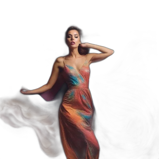 dress, photorealistic, concept art, oil painting transparent PNG cut-out