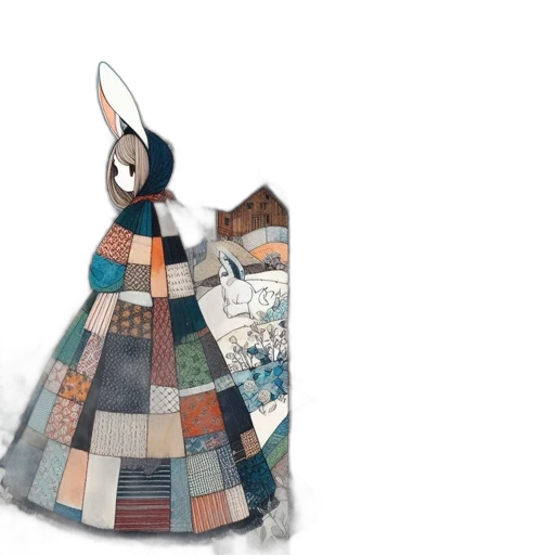 dress, 3d render, concept art, blue transparent PNG cut-out