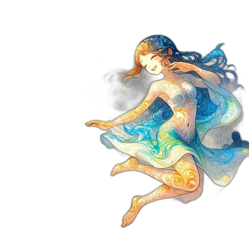 dress, watercolor, fantasy art, concept art transparent PNG cut-out