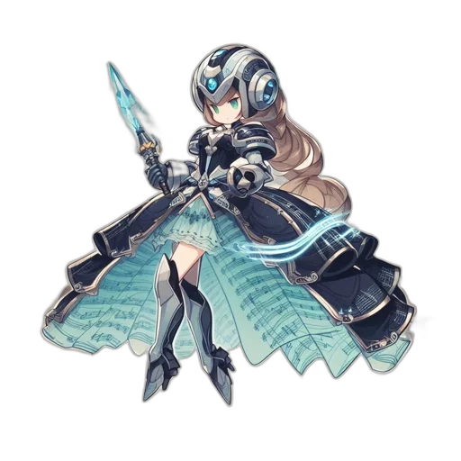weapon, sword, staff, robot transparent PNG cut-out