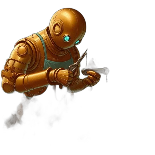 robot, staff, weapon, concept art transparent PNG cut-out