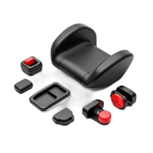 furniture, 3d render, black, plastic transparent PNG cut-out