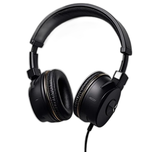 portable, headphones, metal, stereo transparent PNG cut-out