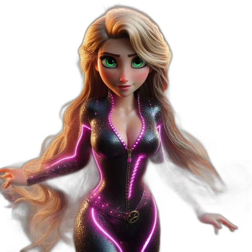 dress, robot, 3d render, concept art transparent PNG cut-out