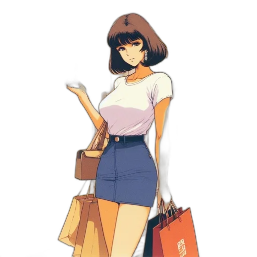dress, jacket, hat, staff transparent PNG cut-out