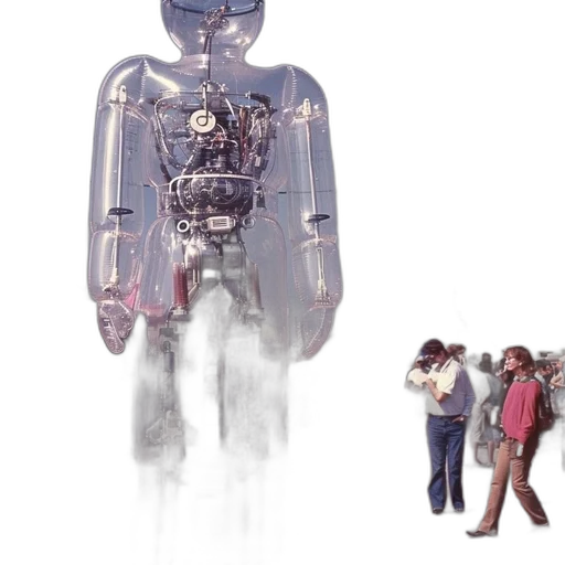 robot, jacket, concept art, 3d render transparent PNG cut-out