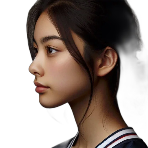 face, hair, jacket, crown transparent PNG cut-out