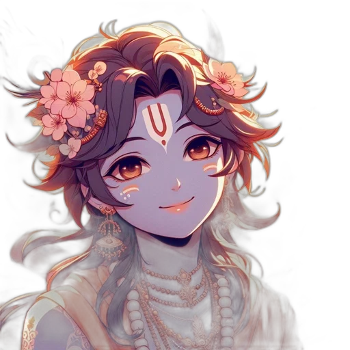 crown, flower, face, watercolor transparent PNG cut-out