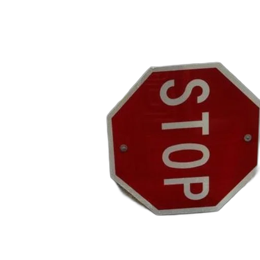 3d render, photorealistic, red, stop transparent PNG cut-out