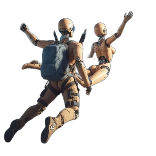robot, weapon, jacket, mask transparent PNG cut-out