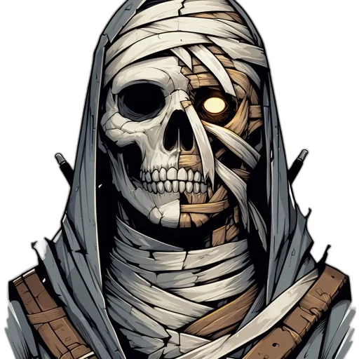 mask, face, staff, comic book art transparent PNG cut-out