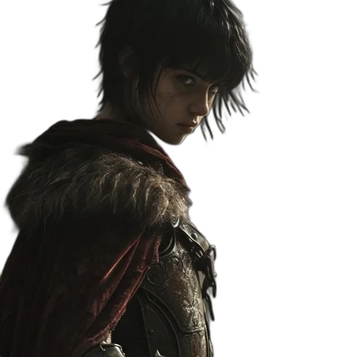 face, jacket, weapon, sword transparent PNG cut-out