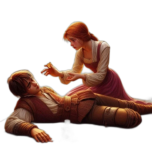 concept art, fantasy art, photorealistic, oil painting transparent PNG cut-out