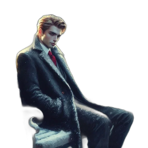 jacket, face, staff, concept art transparent PNG cut-out