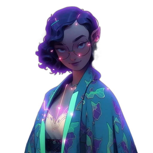 jacket, dress, staff, face transparent PNG cut-out
