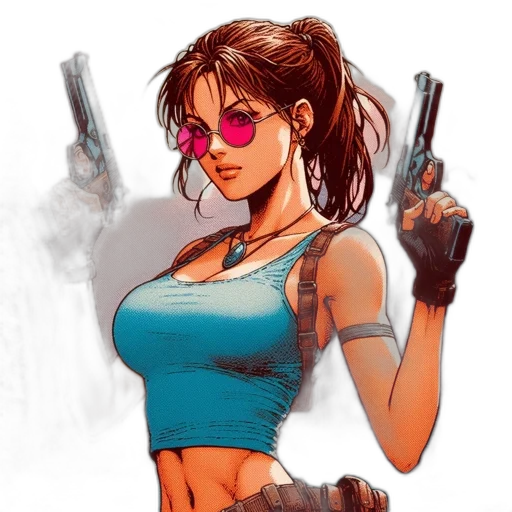 weapon, cyberpunk, comic book art, concept art transparent PNG cut-out