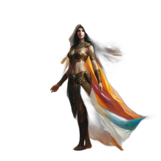 dress, concept art, fantasy art, comic book art transparent PNG cut-out