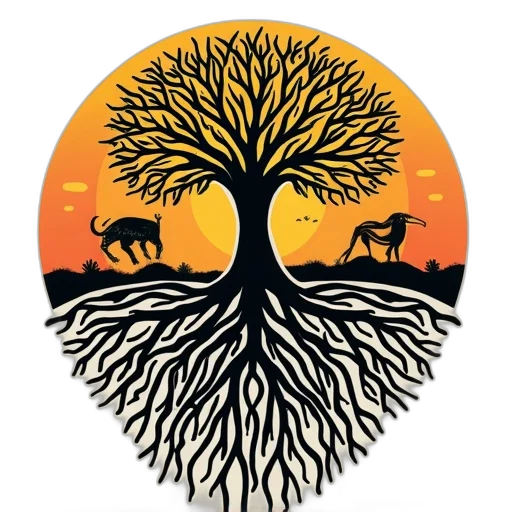 tree, animal, fantasy art, concept art transparent PNG cut-out