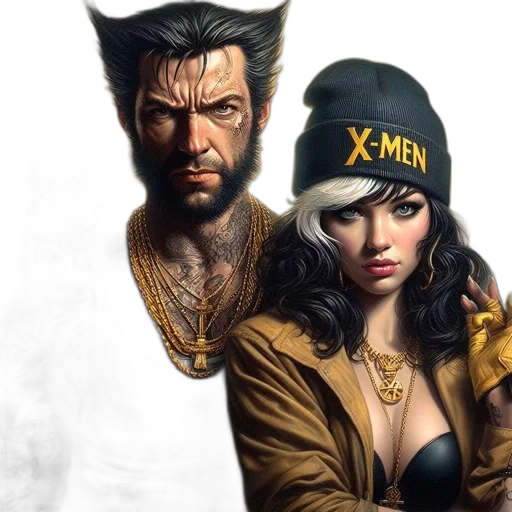 comic book art, concept art, fantasy art, cyberpunk transparent PNG cut-out