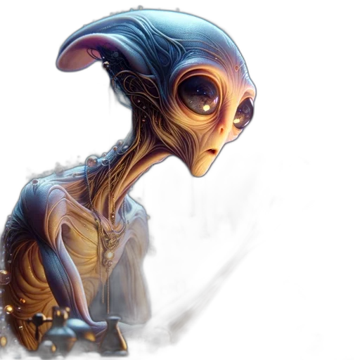 robot, creature, staff, concept art transparent PNG cut-out
