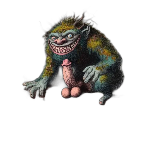 creature, animal, face, staff transparent PNG cut-out
