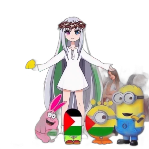 dress, hat, weapon, anime transparent PNG cut-out