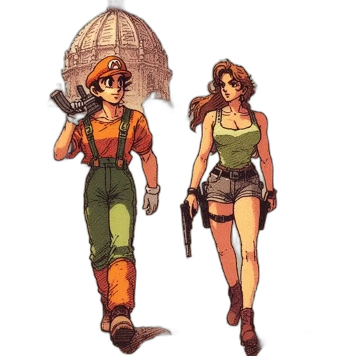 concept art, pixel art, fantasy art, comic book art transparent PNG cut-out
