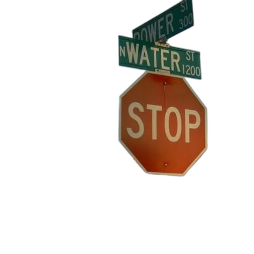 3d render, photorealistic, city street, stop transparent PNG cut-out