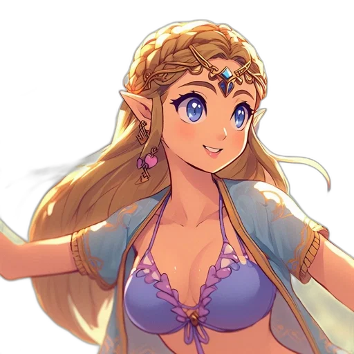 dress, crown, staff, fantasy art transparent PNG cut-out