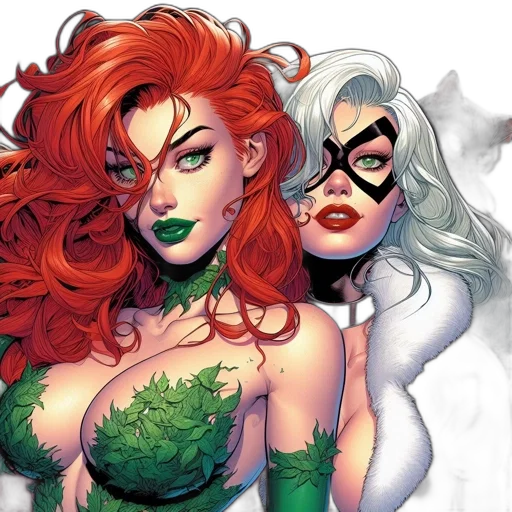 comic book art, concept art, fantasy art, green transparent PNG cut-out