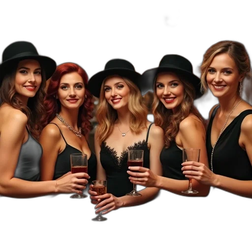 hat, staff, photorealistic, group transparent PNG cut-out