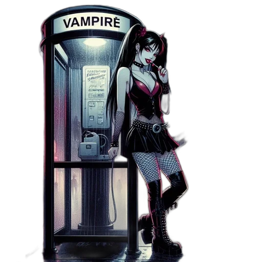 dress, comic book art, concept art, cyberpunk transparent PNG cut-out
