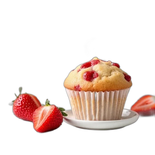 food, photorealistic, strawberries, coffee transparent PNG cut-out