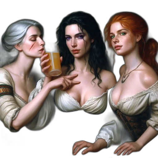 fantasy art, oil painting, concept art, photorealistic transparent PNG cut-out
