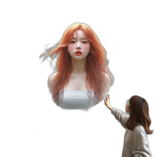 hair, creature, mask, face transparent PNG cut-out