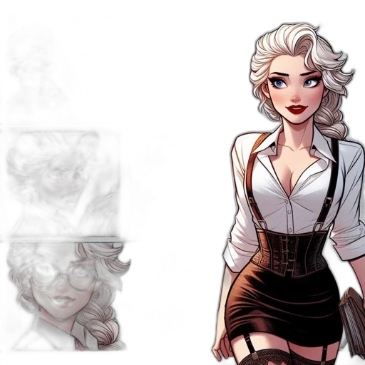 comic book art, concept art, fantasy art, cartoon transparent PNG cut-out