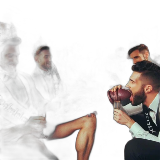 concept art, photorealistic, group, men transparent PNG cut-out