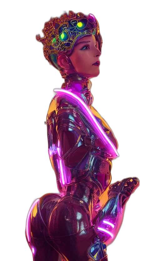 robot, dress, jacket, face transparent PNG cut-out