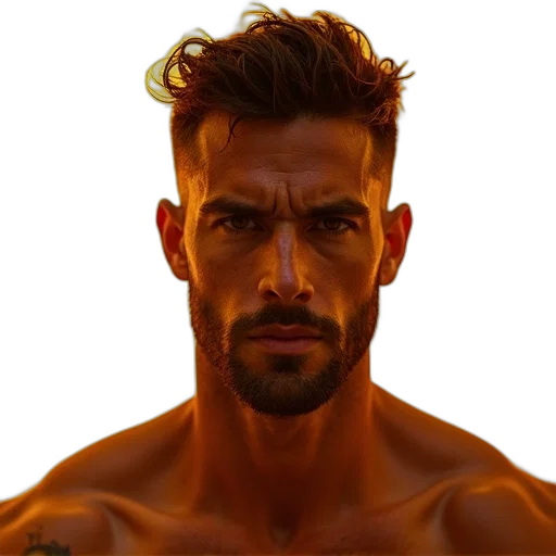 face, hair, photorealistic, concept art transparent PNG cut-out