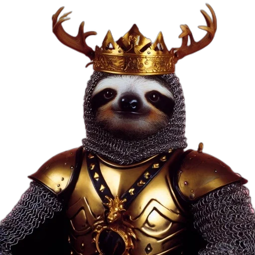 animal, crown, staff, creature transparent PNG cut-out