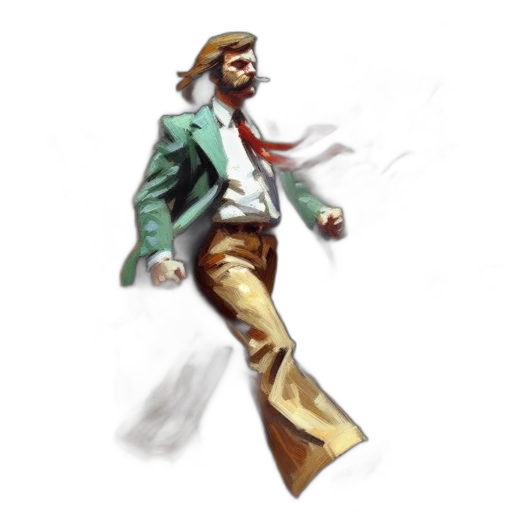 jacket, staff, concept art, comic book art transparent PNG cut-out