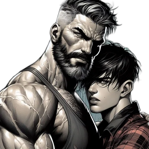 comic book art, concept art, cyberpunk, fantasy art transparent PNG cut-out