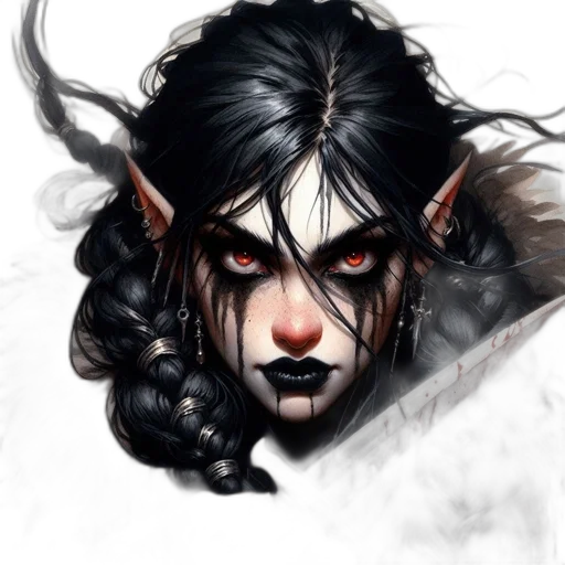 face, fantasy art, concept art, comic book art transparent PNG cut-out