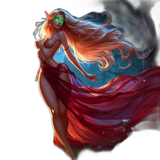 dress, dragon, fantasy art, concept art transparent PNG cut-out