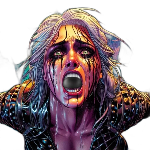 comic book art, cyberpunk, concept art, fantasy art transparent PNG cut-out