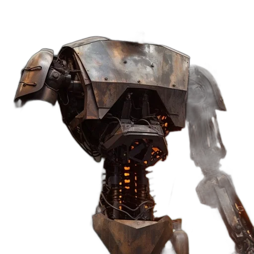 robot, mask, staff, weapon transparent PNG cut-out