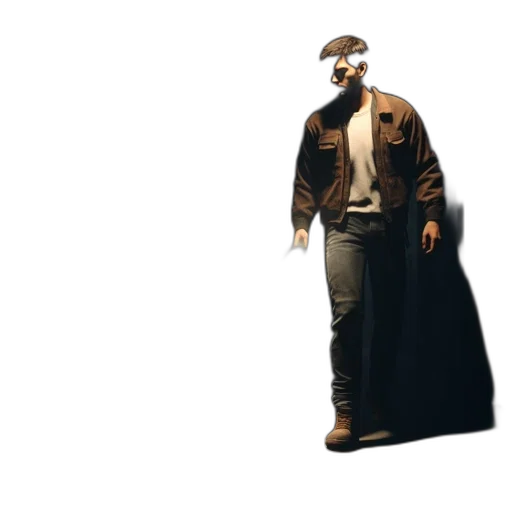 jacket, hat, mask, weapon transparent PNG cut-out
