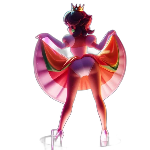 crown, dress, concept art, 3d render transparent PNG cut-out