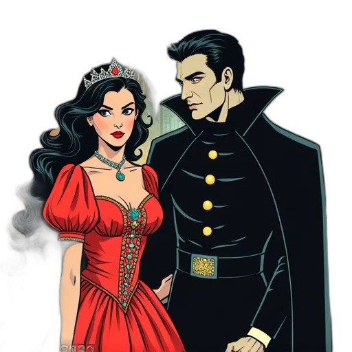 dress, comic book art, concept art, cartoon transparent PNG cut-out
