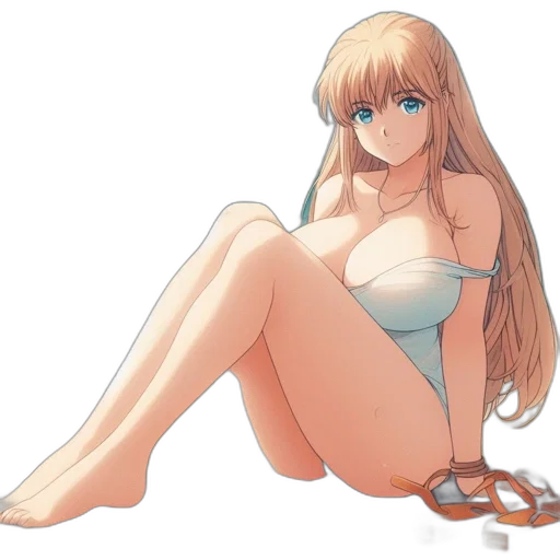 dress, anime, concept art, cartoon transparent PNG cut-out